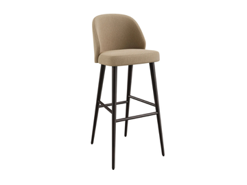 VERGE - High fabric stool with back by DÔME DECO - view 2